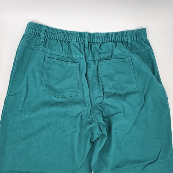 Woman Within Jeans Women’s 22WP Teal Denim Wide Leg Pants - Picture 8 of 8